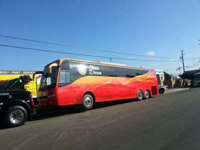 日本到上海外高橋電動大巴進口報關代理汽車服務案例