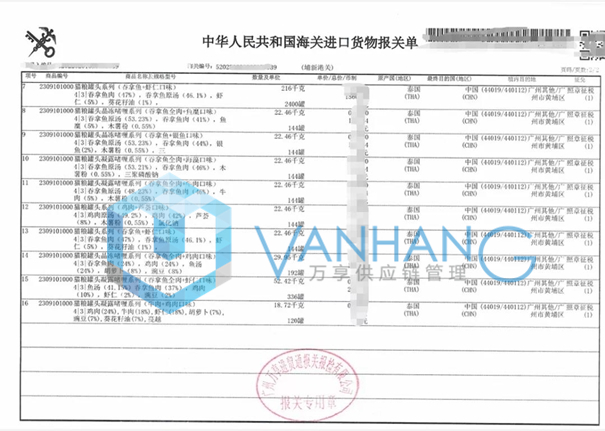 泰國寵物食品罐頭進(jìn)口清關(guān)